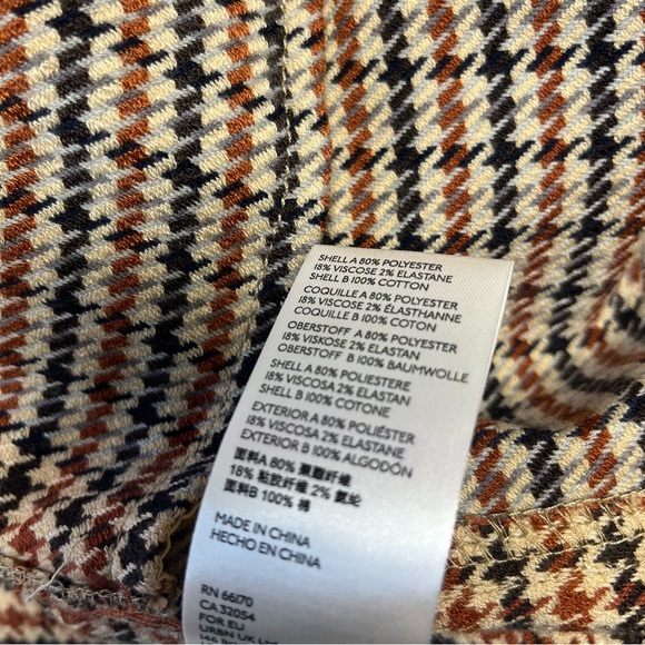 We The FREE PEOPLE Medium Bentley Ombre Shirt Jacket Overcoat Houndstooth Plaid - Picture 9 of 12